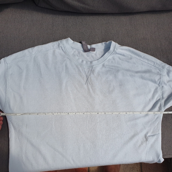 Sweaty Betty Sweatshirt Side Split Light Blue Small Oversize Relaxed - Picture 9 of 16